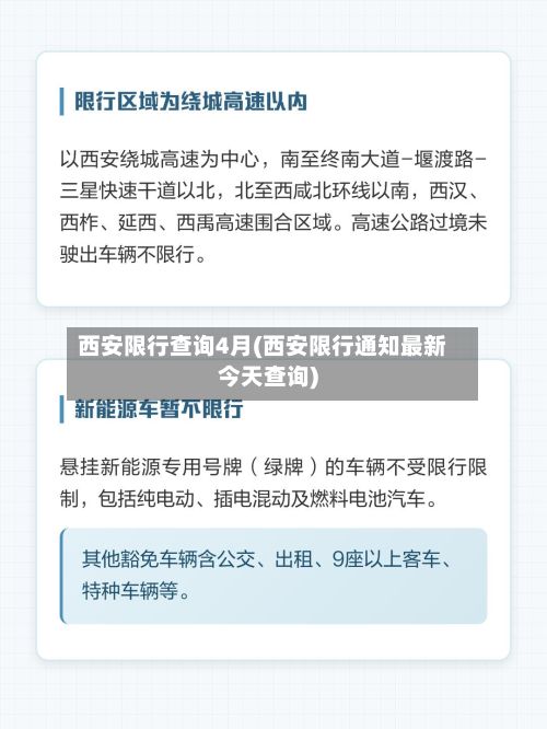西安限行查询4月(西安限行通知最新今天查询)-第2张图片