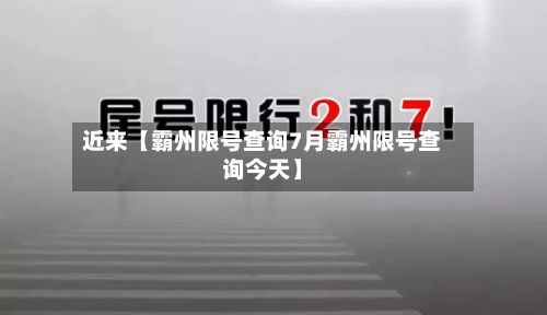 近来【霸州限号查询7月霸州限号查询今天】-第2张图片