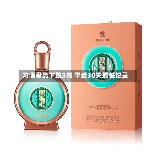 习酒君品下跌3元 平近30天最低纪录