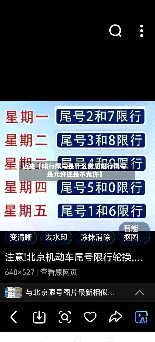 近来【限行尾号是什么意思限行尾号是允许还是不允许】-第3张图片