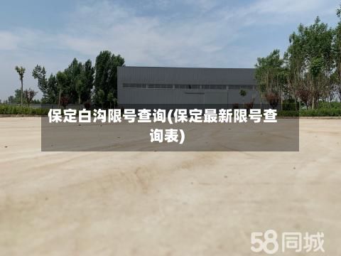保定白沟限号查询(保定最新限号查询表)-第1张图片