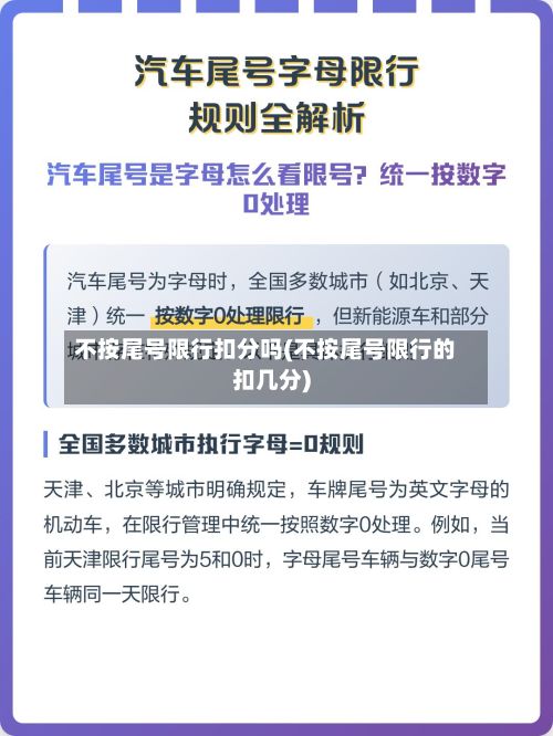 不按尾号限行扣分吗(不按尾号限行的扣几分)