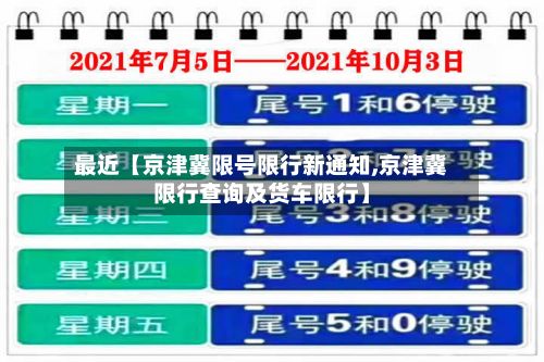 最近【京津冀限号限行新通知,京津冀限行查询及货车限行】-第1张图片