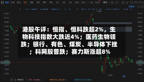 港股午评：恒指、恒科跌超2%，生物科技指数大跌近4%；医药生物领跌；银行	、有色、煤炭、半导体下挫；科网股普跌；赛力斯涨超8%-第2张图片