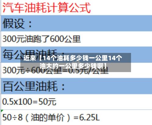 近来【14个油耗多少钱一公里14个油大约一公里多少钱啊】-第1张图片
