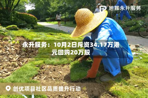 永升服务:10月2日斥资34.17万港元回购20万股-第1张图片