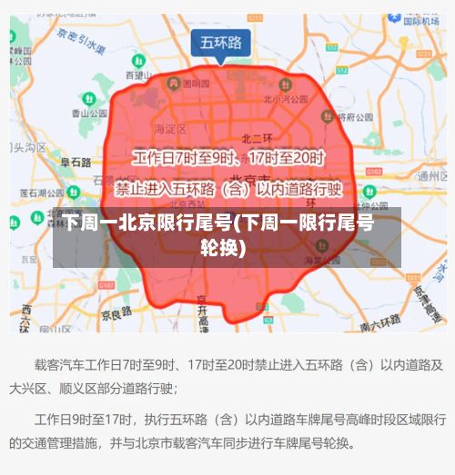 下周一北京限行尾号(下周一限行尾号轮换)