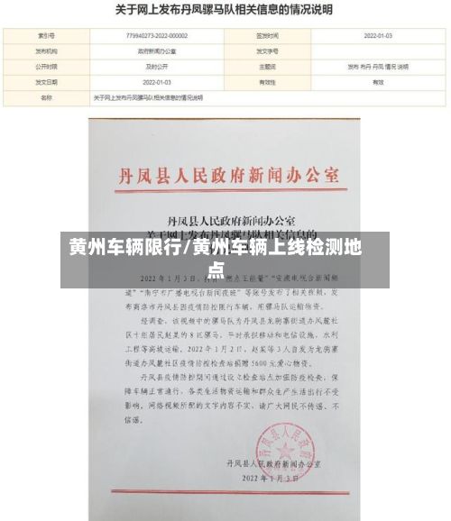 黄州车辆限行/黄州车辆上线检测地点-第3张图片