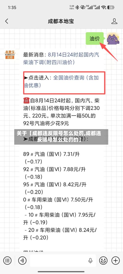 关于【成都违反限号怎么处罚,成都违反限号怎么处罚的】