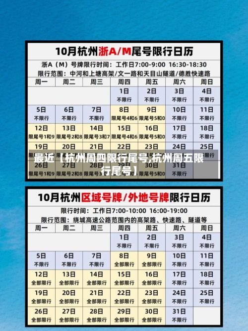 最近【杭州周四限行尾号,杭州周五限行尾号】