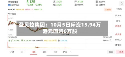 圣贝拉集团:10月5日斥资15.94万港元回购6万股-第1张图片