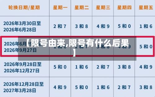 【限号由来,限号有什么后果】-第3张图片