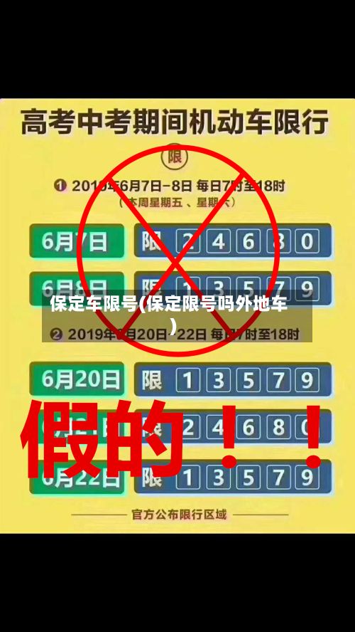 保定车限号(保定限号吗外地车)