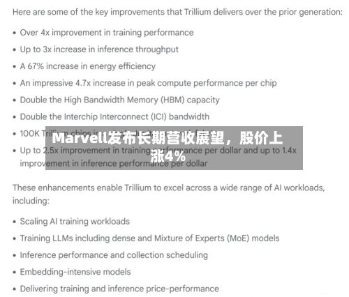 Marvell发布长期营收展望，股价上涨4%