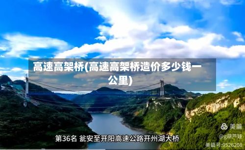 高速高架桥(高速高架桥造价多少钱一公里)