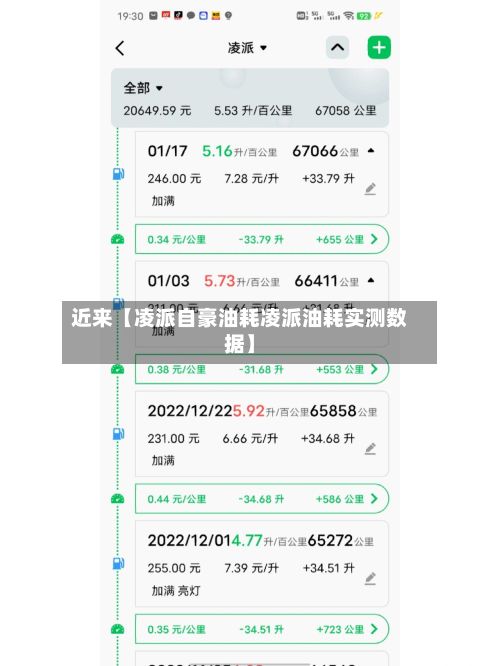 近来【凌派自豪油耗凌派油耗实测数据】-第1张图片