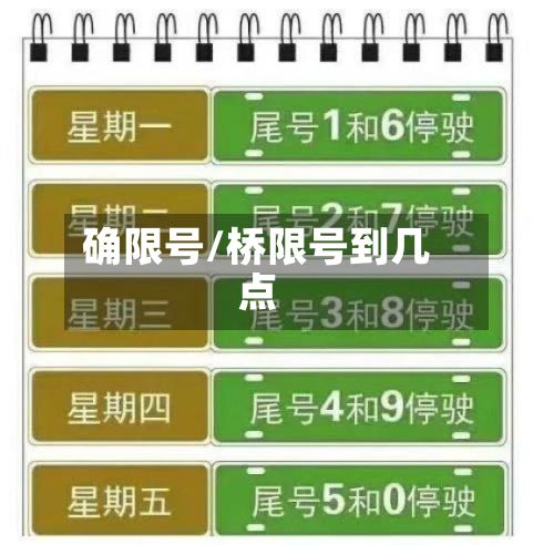 确限号/桥限号到几点-第2张图片