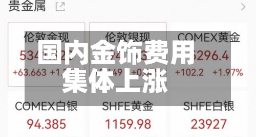 国内金饰费用
集体上涨-第2张图片