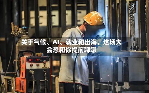 关于气候、AI、就业和出海，这场大会想和你提前聊聊
