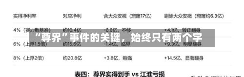 “尊界”事件的关键，始终只有两个字-第3张图片