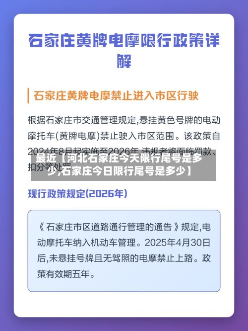 最近【河北石家庄今天限行尾号是多少,石家庄今日限行尾号是多少】