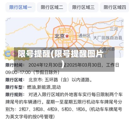 限号提醒(限号提醒图片)