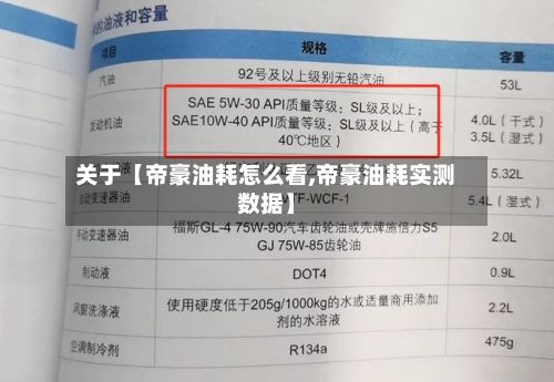 关于【帝豪油耗怎么看,帝豪油耗实测数据】
