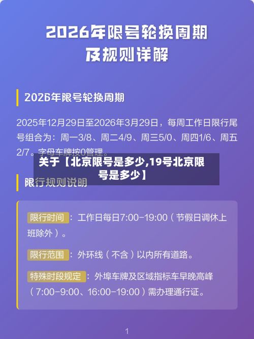 关于【北京限号是多少,19号北京限号是多少】