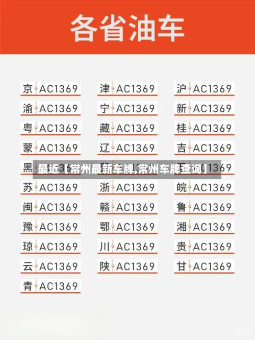 最近【常州最新车牌,常州车牌查询】
