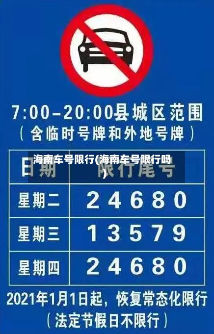 海南车号限行(海南车号限行吗)