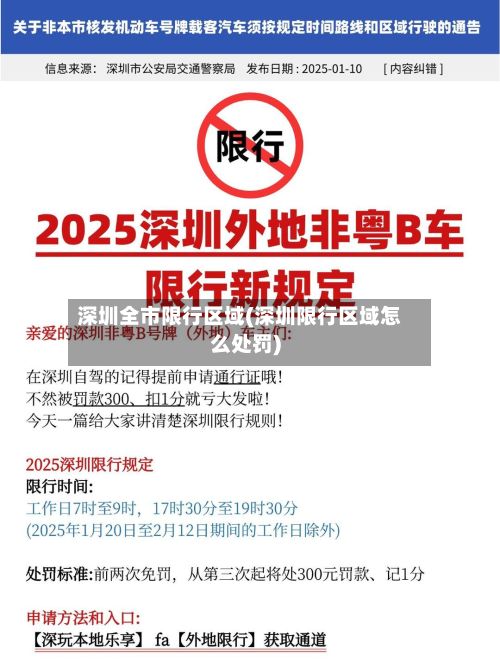 深圳全市限行区域(深圳限行区域怎么处罚)-第2张图片