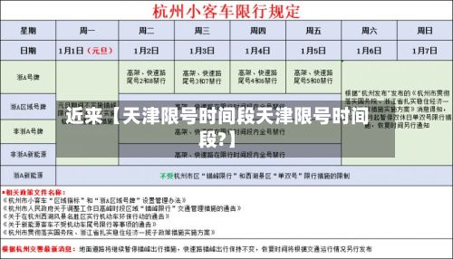 近来【天津限号时间段天津限号时间段?】-第2张图片