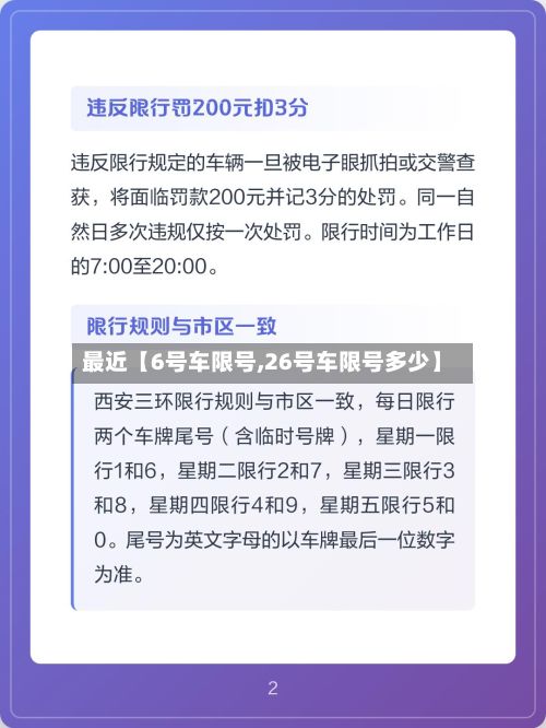 最近【6号车限号,26号车限号多少】-第2张图片