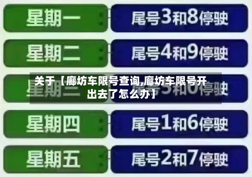 关于【廊坊车限号查询,廊坊车限号开出去了怎么办】-第3张图片
