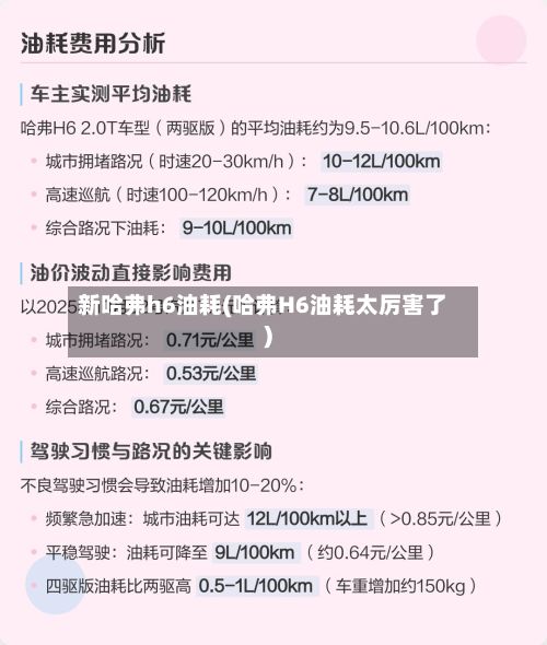 新哈弗h6油耗(哈弗H6油耗太厉害了)