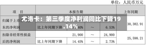 尤洛卡：第三季度净利润同比下降19.14%-第2张图片
