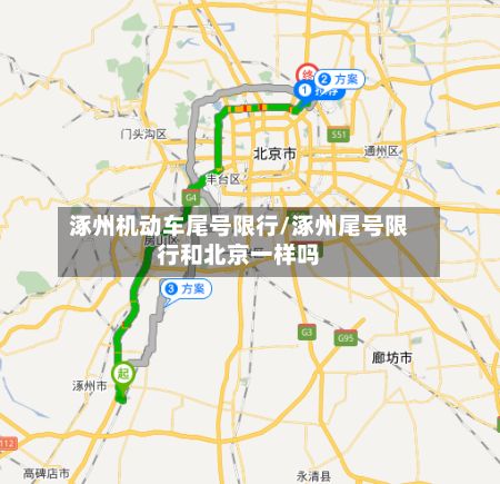 涿州机动车尾号限行/涿州尾号限行和北京一样吗-第2张图片